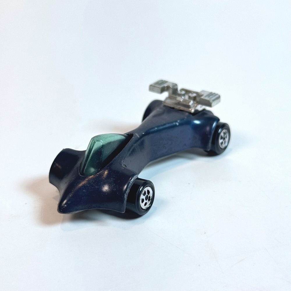 Vintage Topper Johnny Lightning Wasp Diecast Car Navy Blue Chrome Engine 1970s